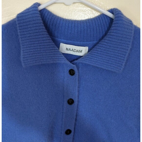 100% Cashmere NAADAM Short Sleeve Polo Top - Picture 4 of 8